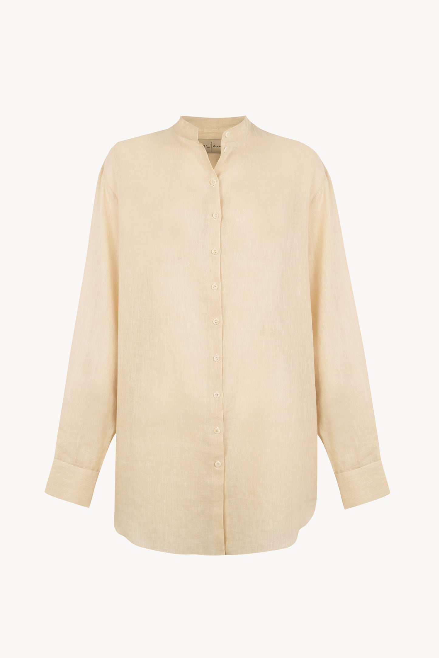 Raoul, light beige cotton and linen shirt