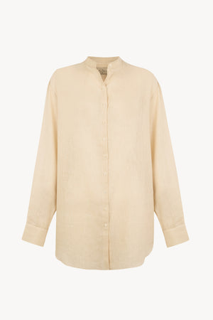 Raoul, light beige cotton and linen shirt