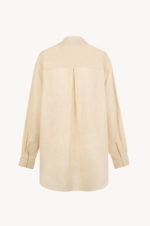 Raoul, light beige cotton and linen shirt