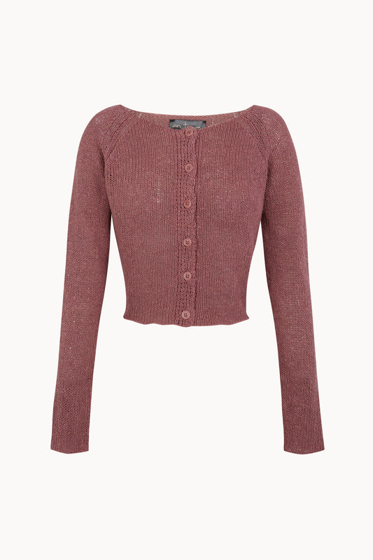 Sylva, rose dust knit cardigan