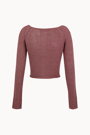 Sylva, rose dust knit cardigan