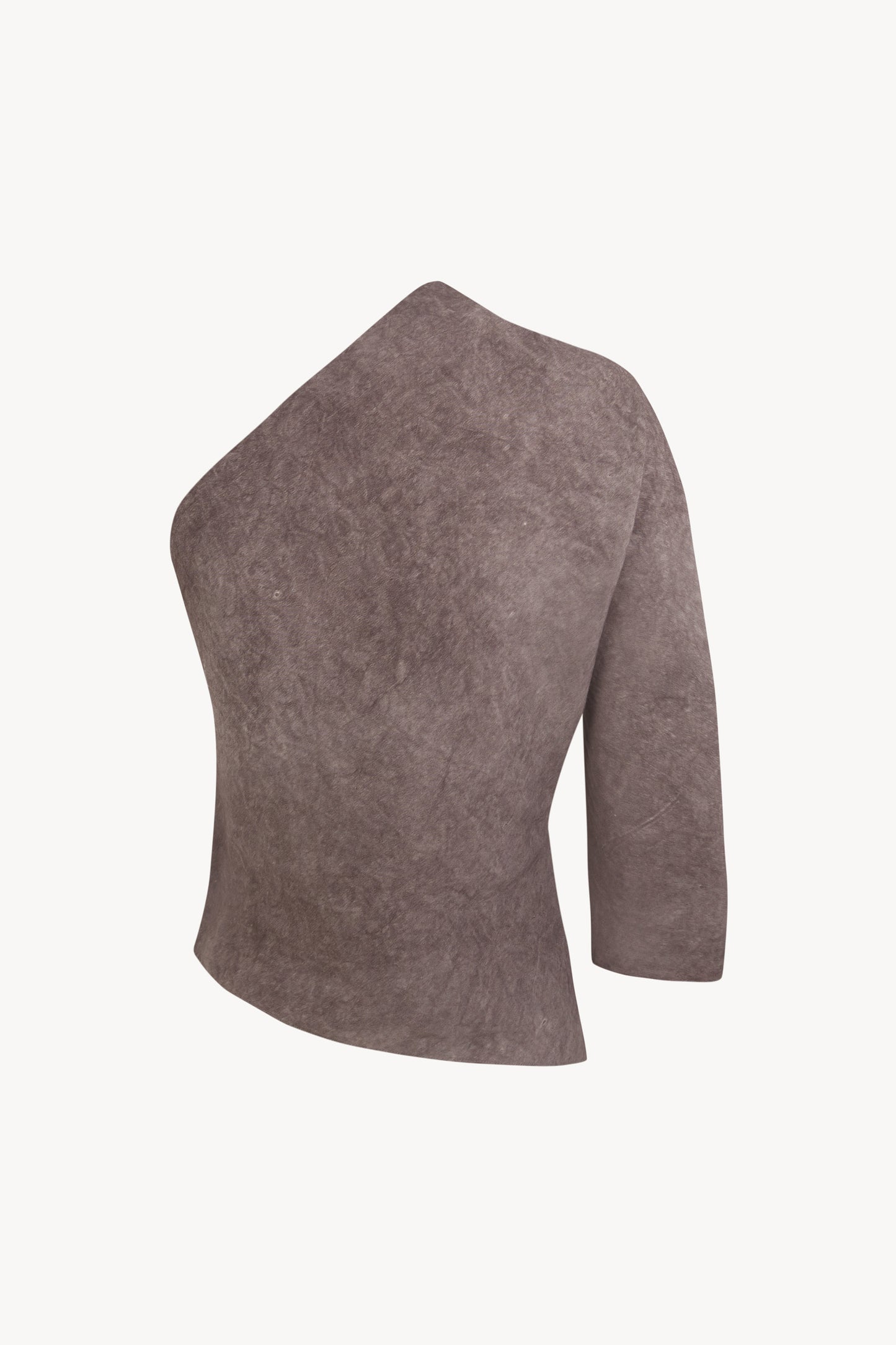 Sabina, top asimetrico gris malva maltinto