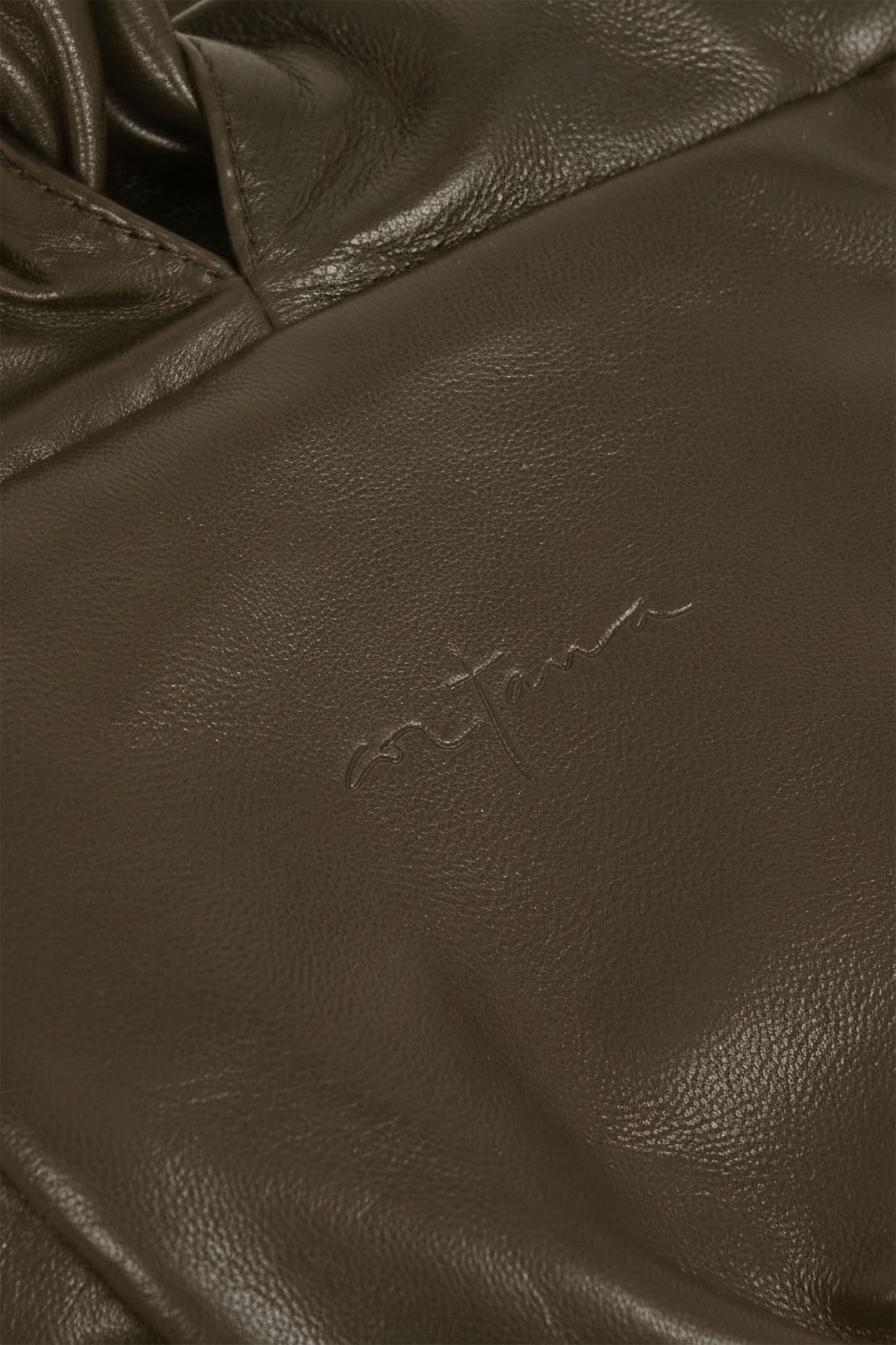 Sack S, khaki small leather bag