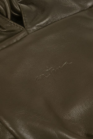 Sack S, khaki small leather bag