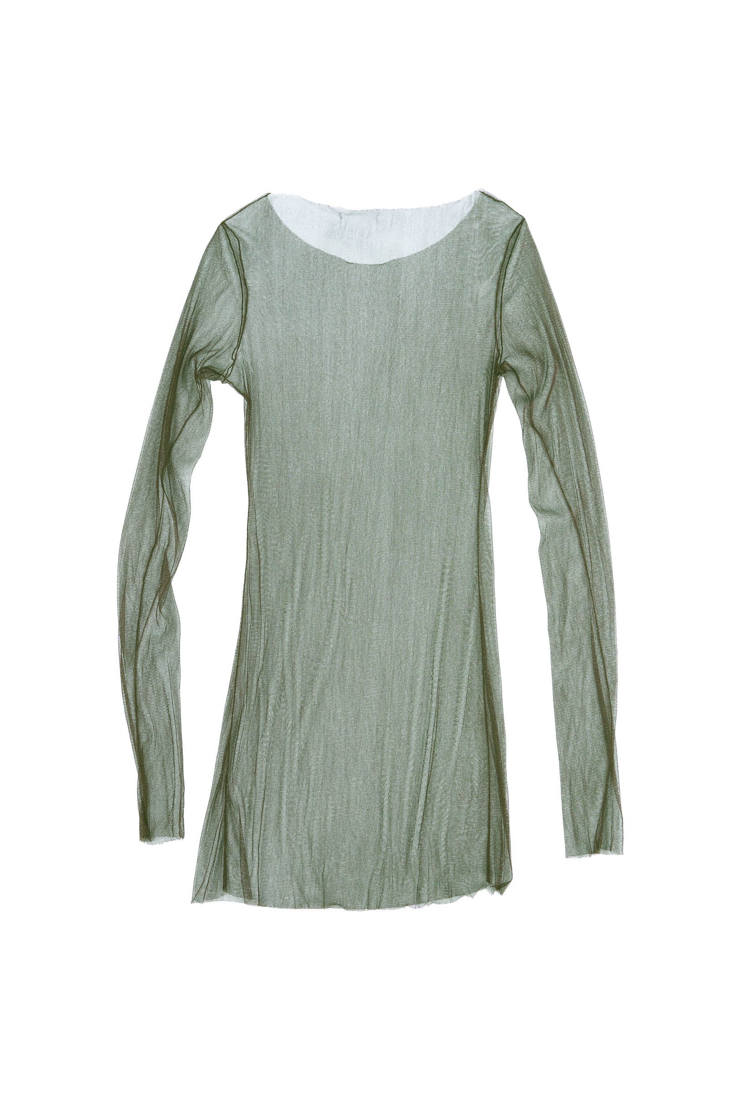 T de tul, vert silk tulle top