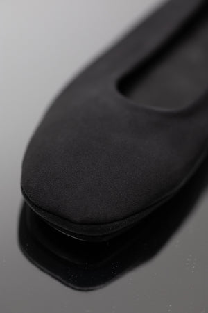 Lara, graphite suede ballerina