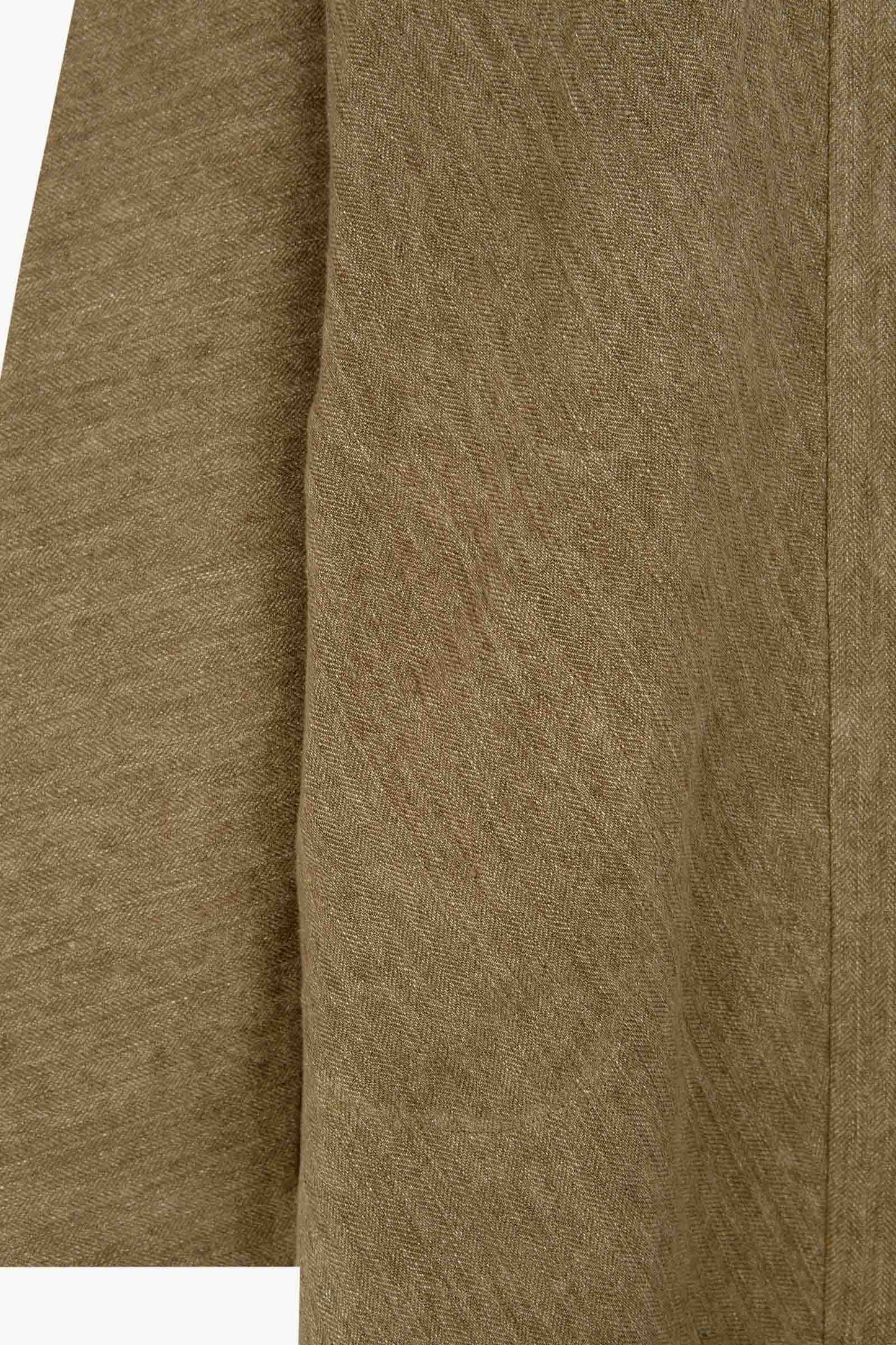 Tourmaline, abrigo de lino jacquard kaki tostado