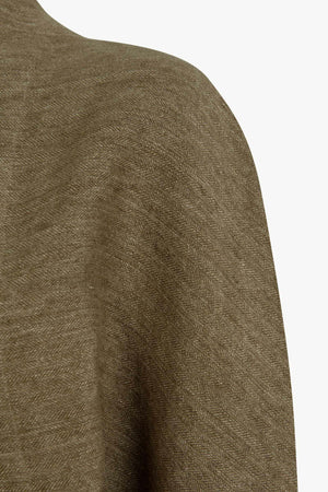 Tourmaline, khaki jacquard linen short jacket