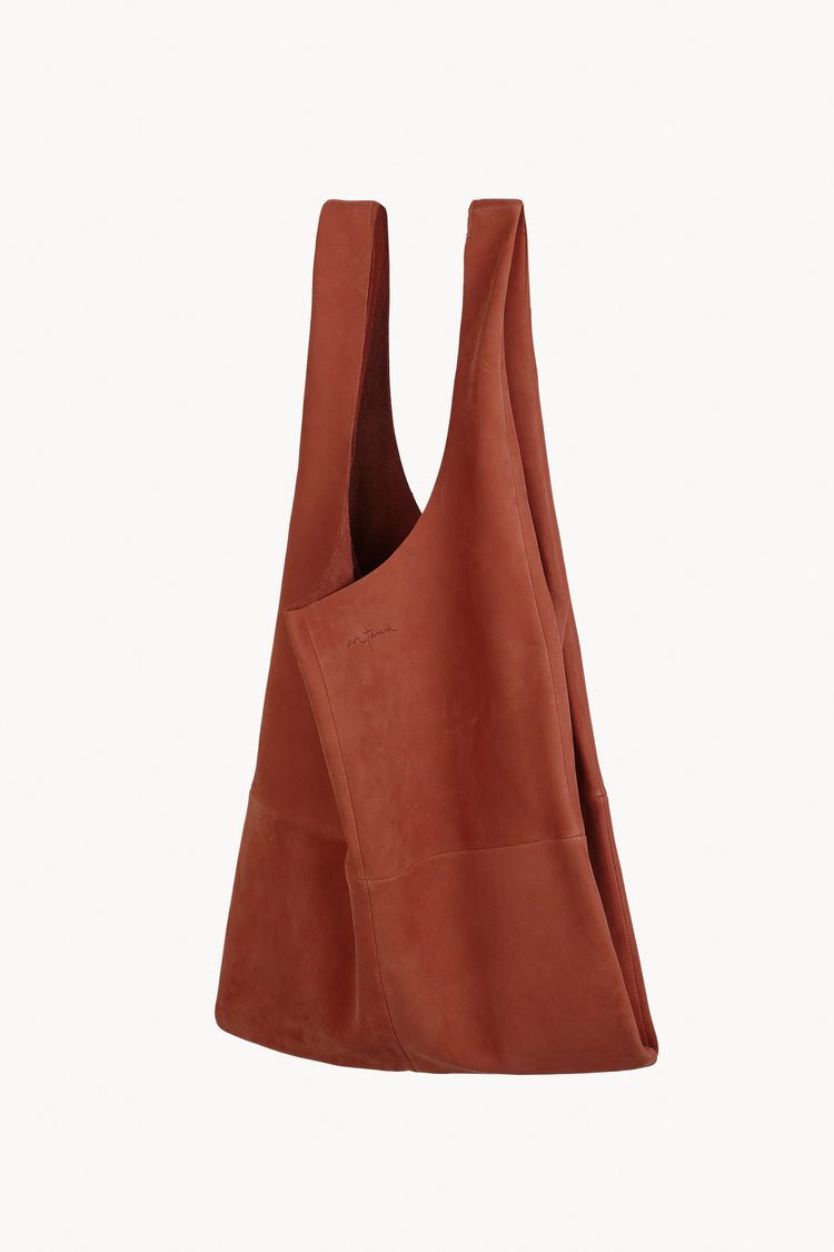 U L, cayenne suede bag