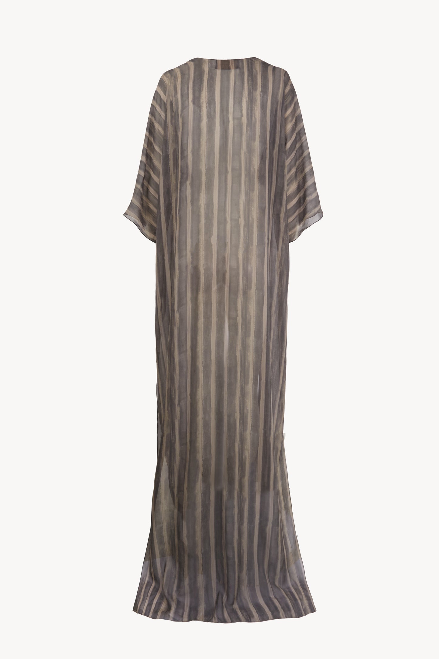 Ursula, orea print silk flowing long jacket