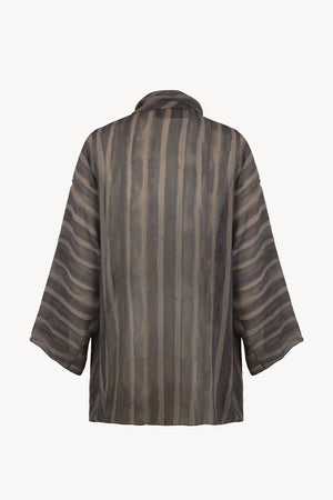 Ursula, orea print silk wrap blouse