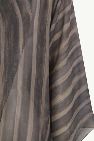 Ursula, orea print silk wrap blouse