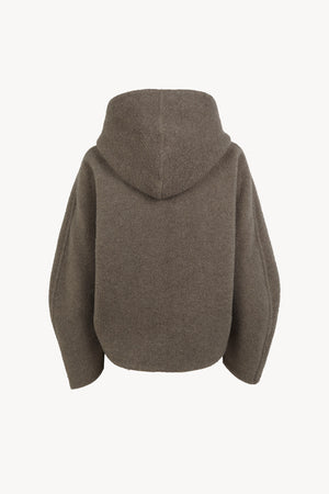 Abrazo, double-faced taupe cashmere jacket