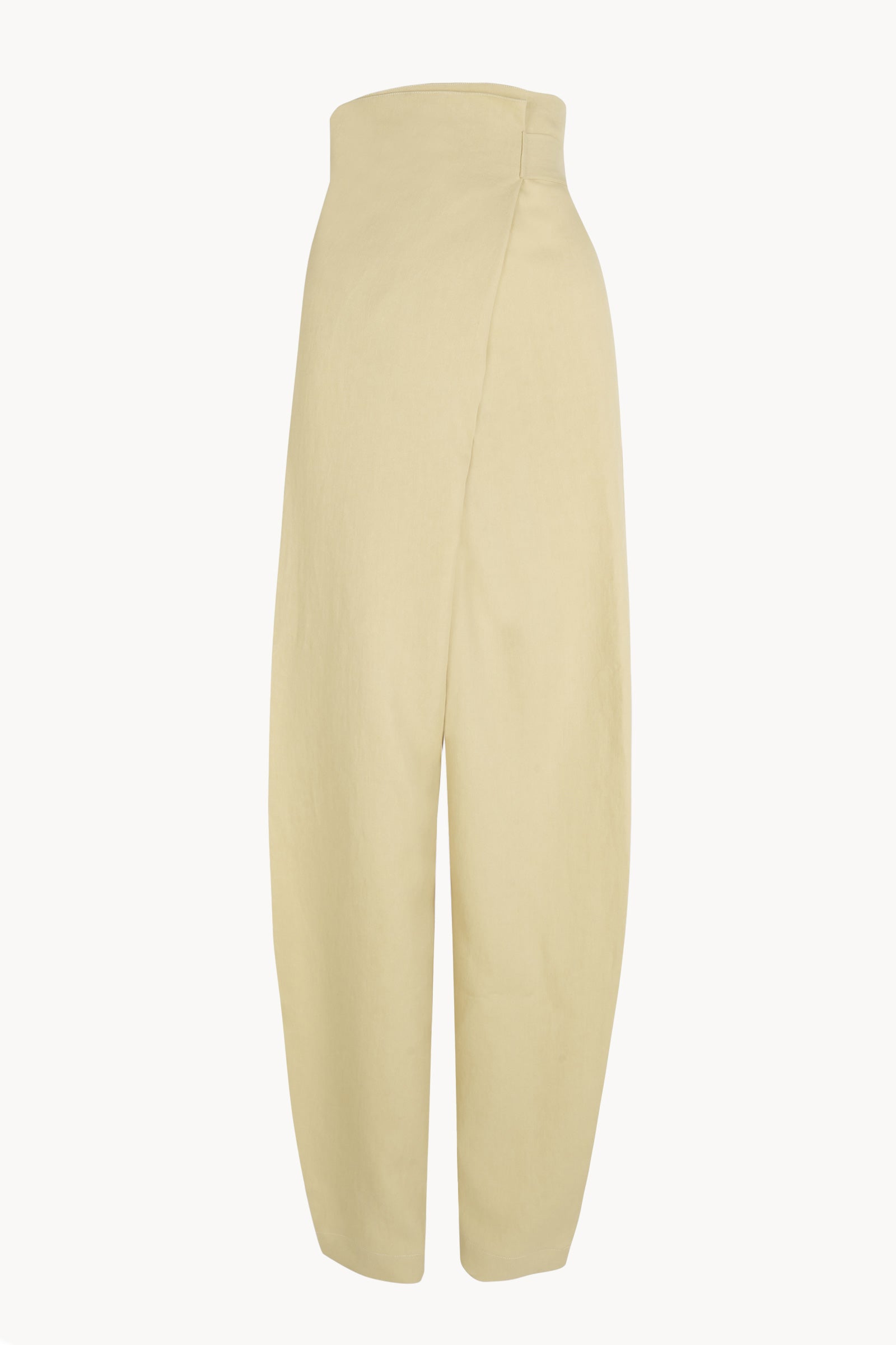 After, sand linen wrap pants