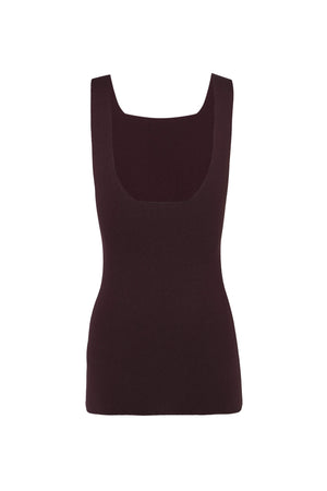 Alaska, plum sleeveless top