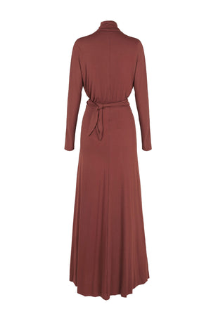 Alice, garnet stretch cupro dress