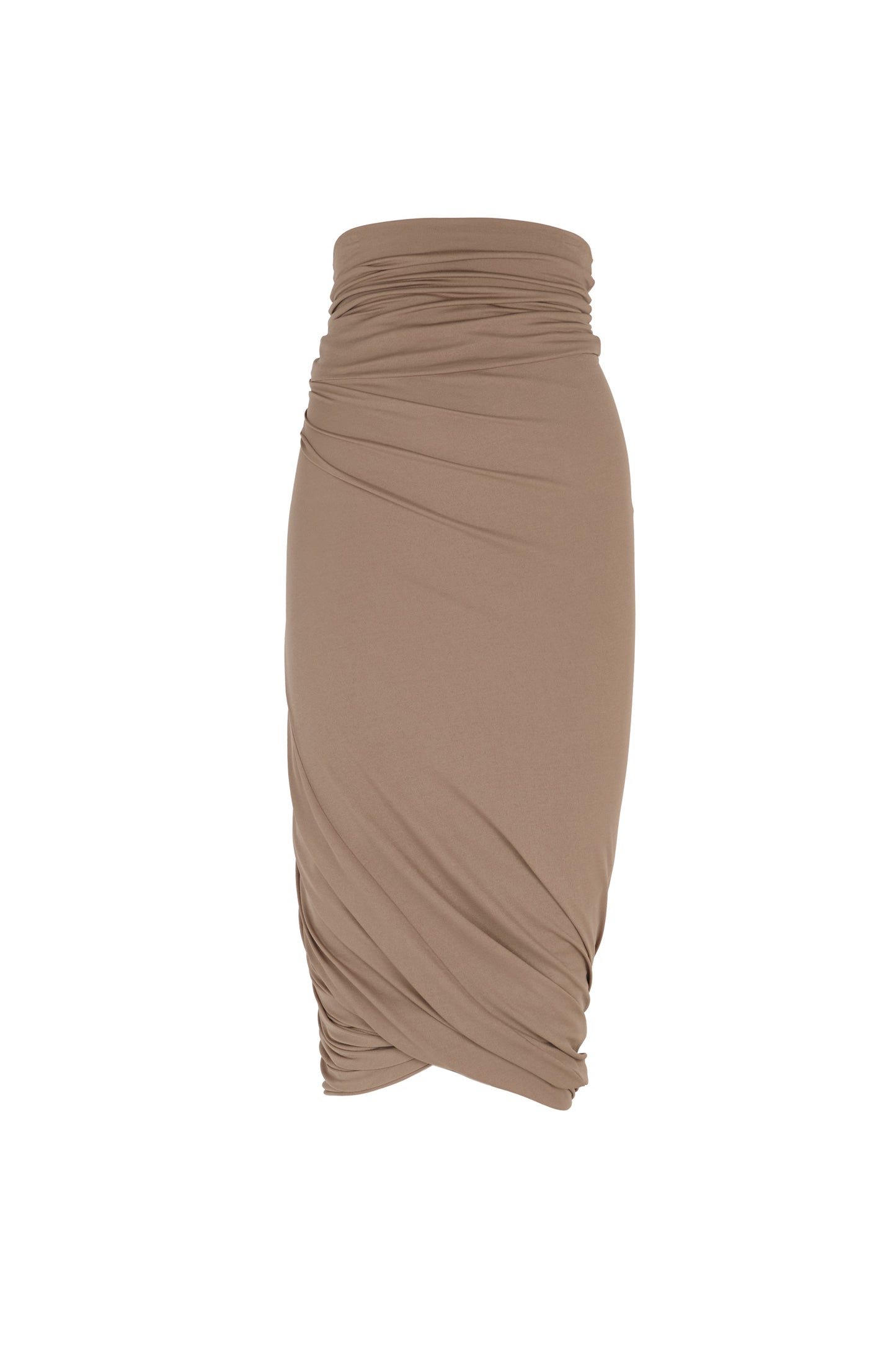 Alice, cocoa stretch cupro skirt