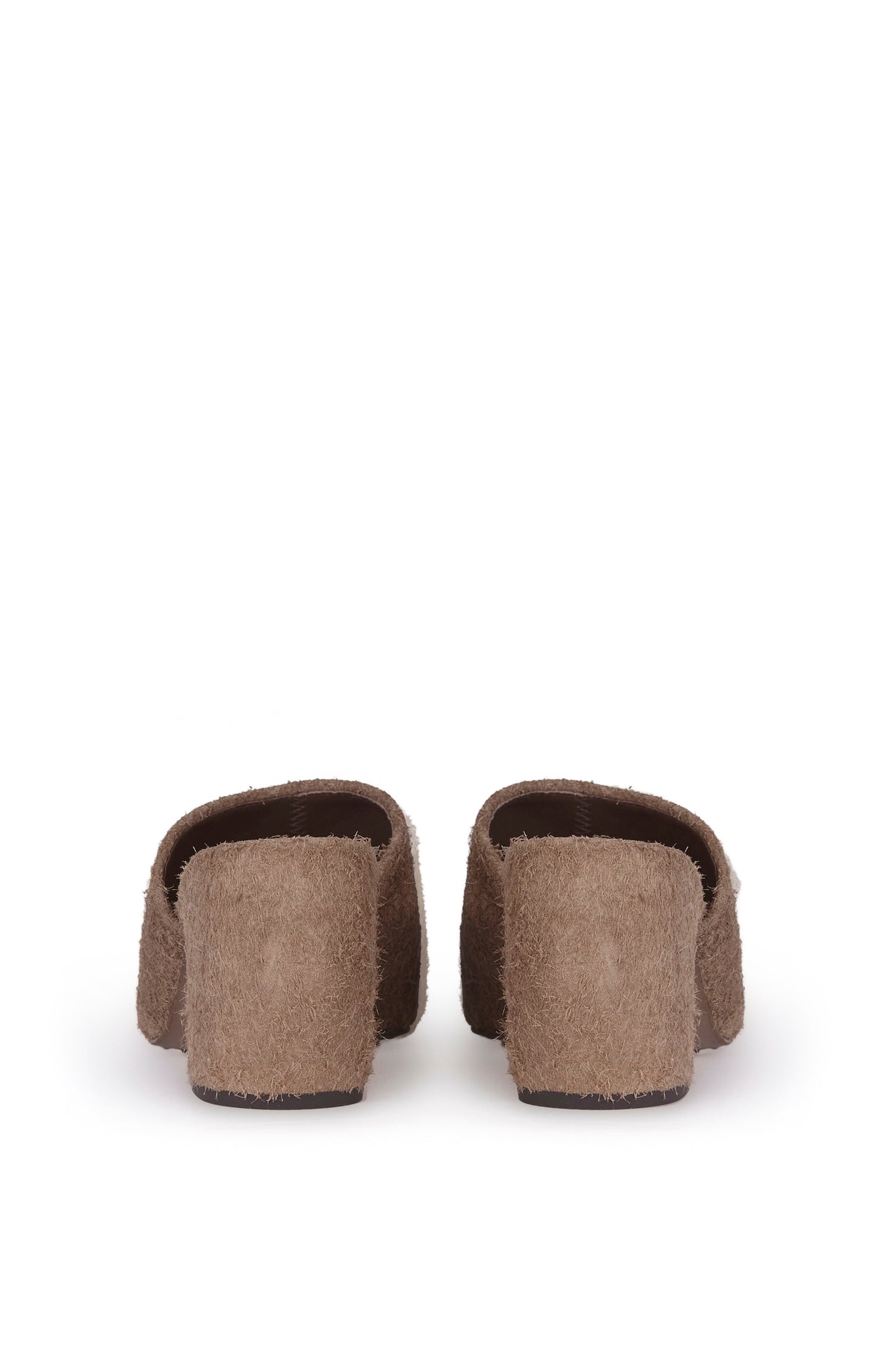 Alice, mule in brown brushed suede