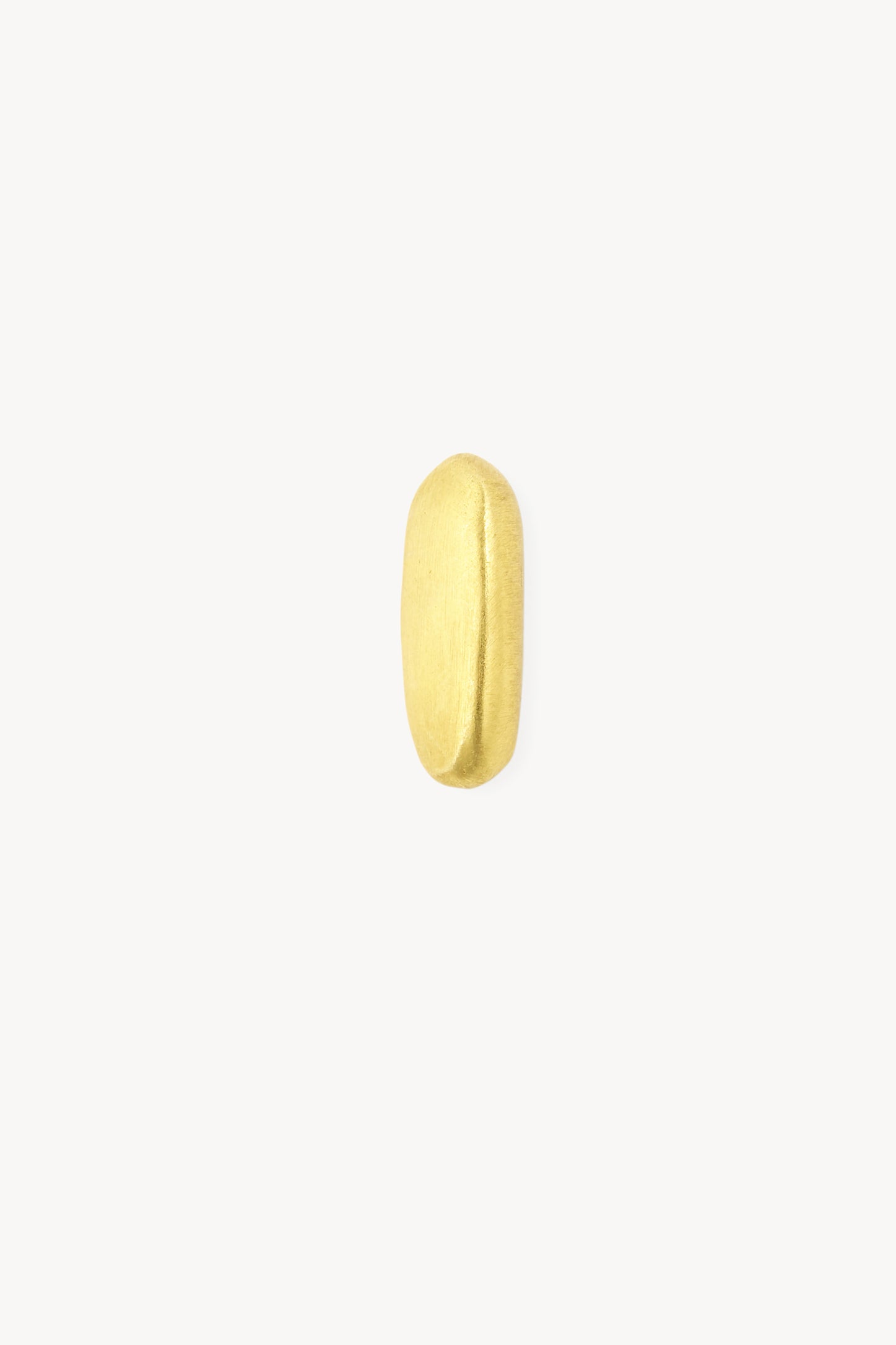 Alkaid, narrow oval gold earring