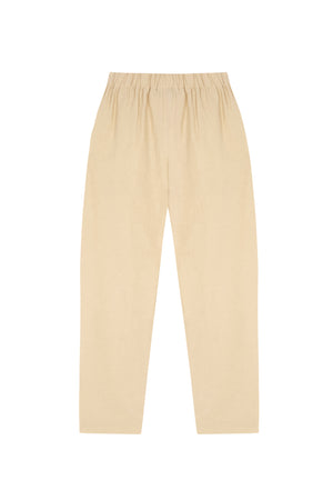 Ama, beige linen and silk pants