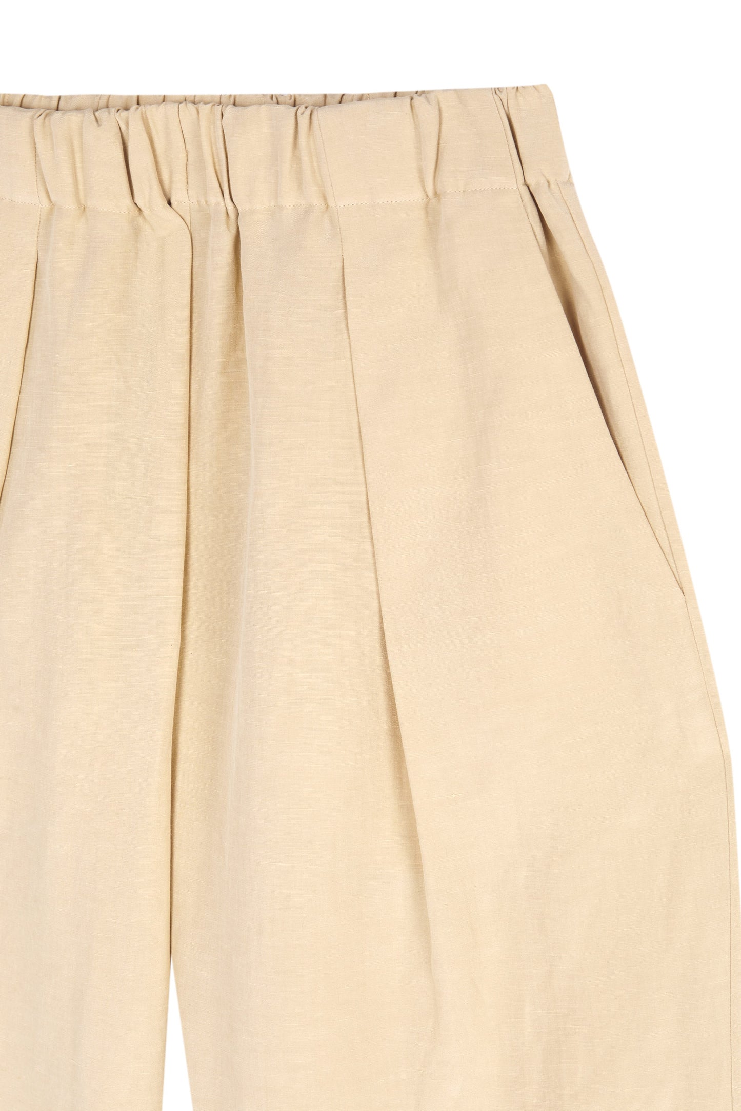 Ama, beige linen and silk pants