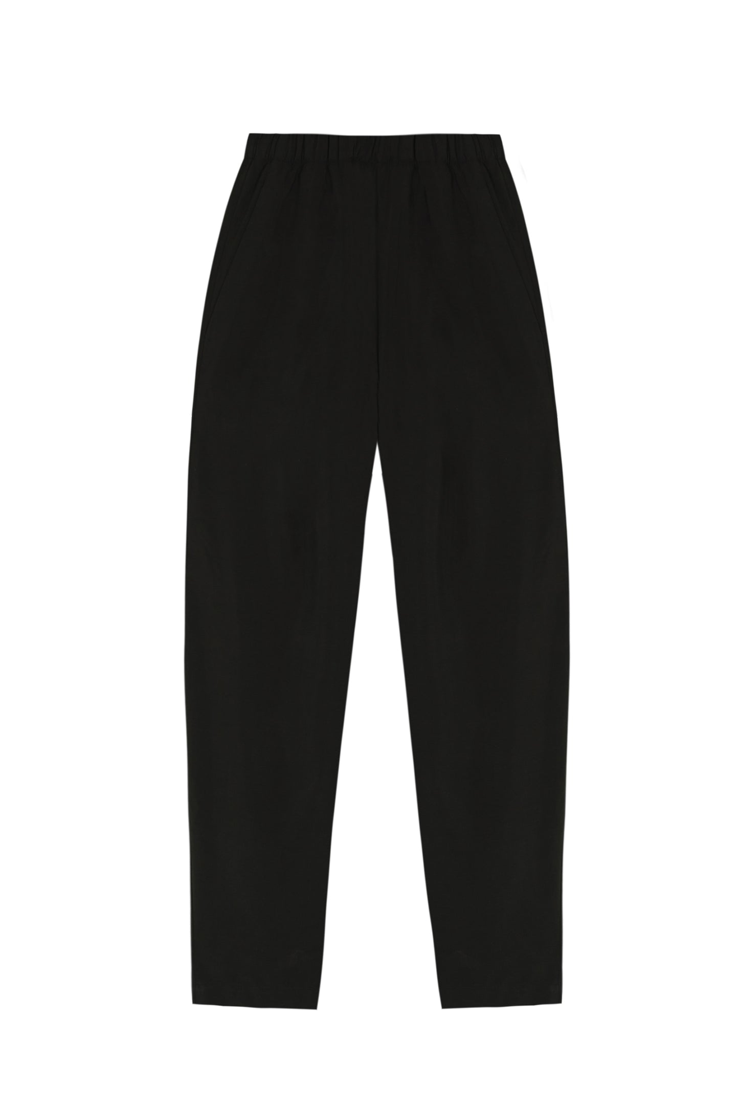 Ama, black linen and silk pants