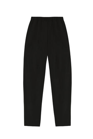 Ama, black linen and silk pants