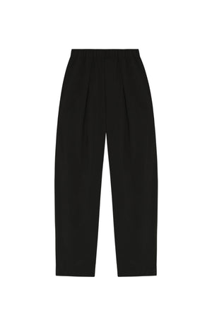 Ama, black linen and silk pants