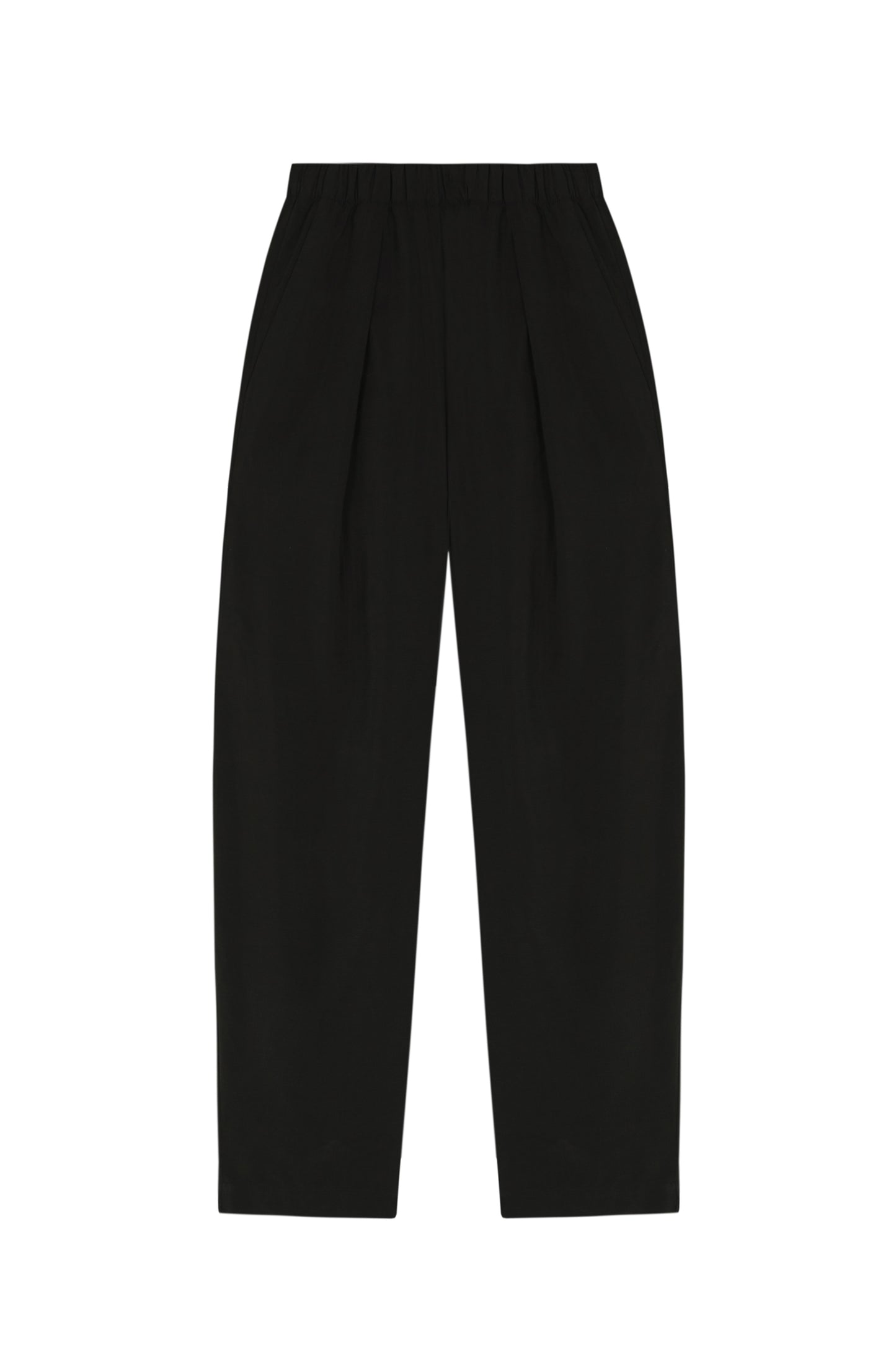 Ama, black linen and silk pants