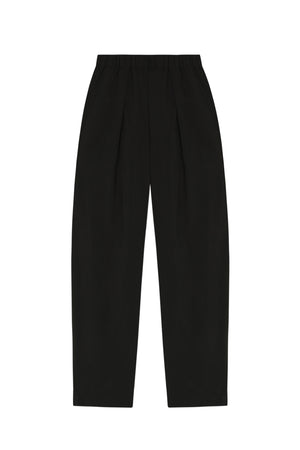 Ama, black linen and silk pants