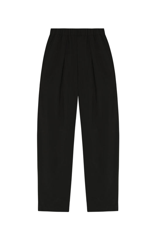 Ama, pantalon en lino y seda negro