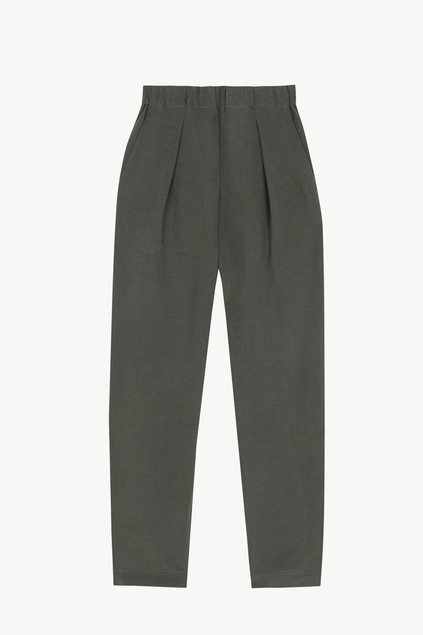 Ama, pantalon de lino y seda verde oceano