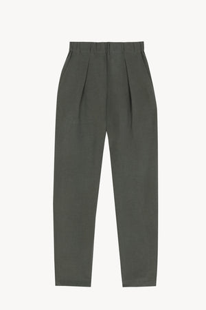 Ama, pantalon de lino y seda verde oceano