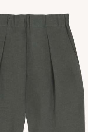 Ama, pantalon de lino y seda verde oceano