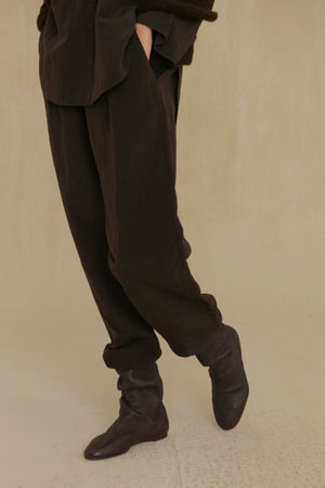 Ciel w, botines planos marron noche