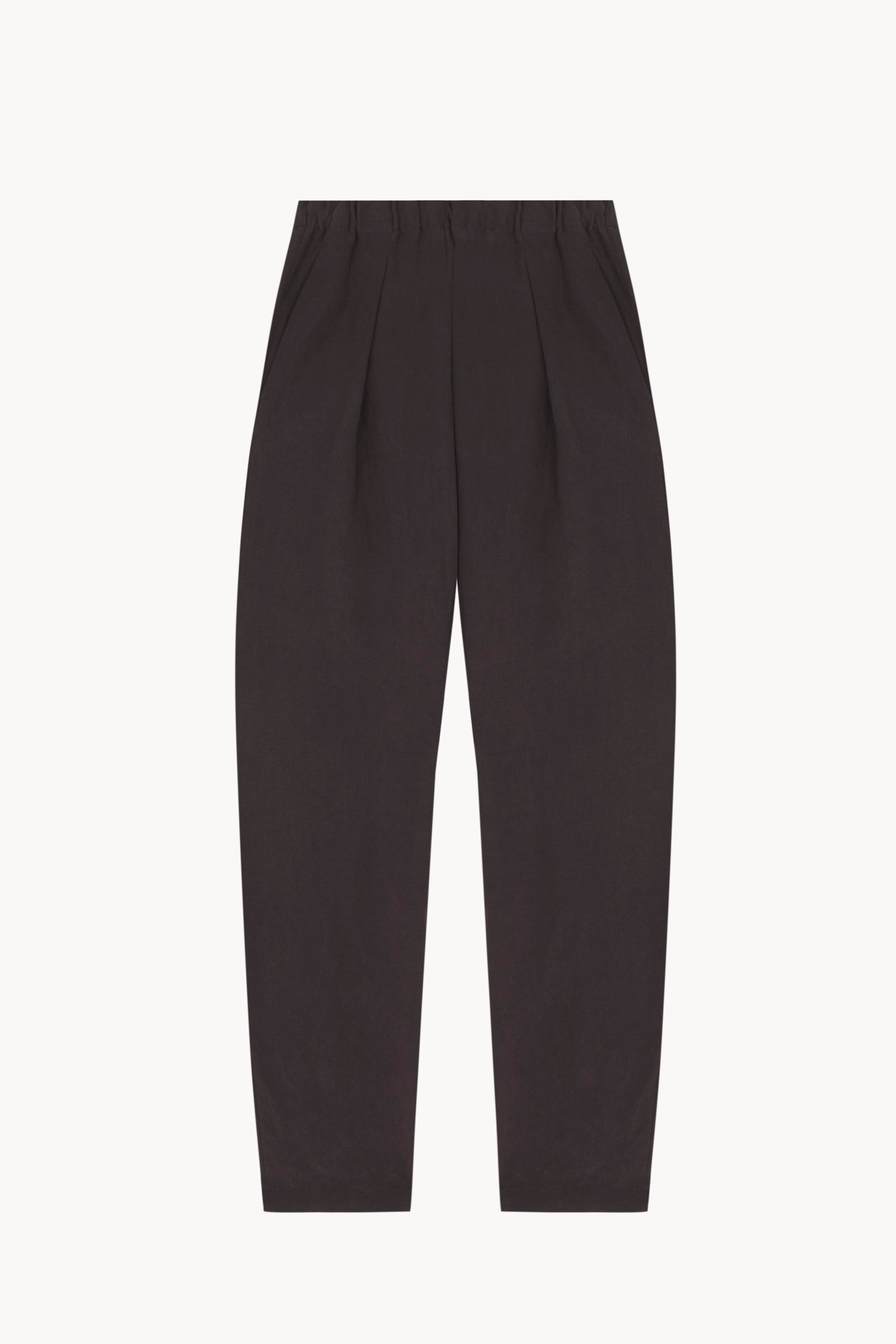 Amar, mocha linen and silk trousers