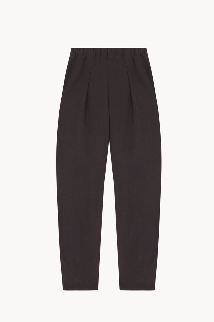 Amar, mocha linen and silk trousers