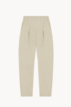 Amar, stone linen and silk trousers