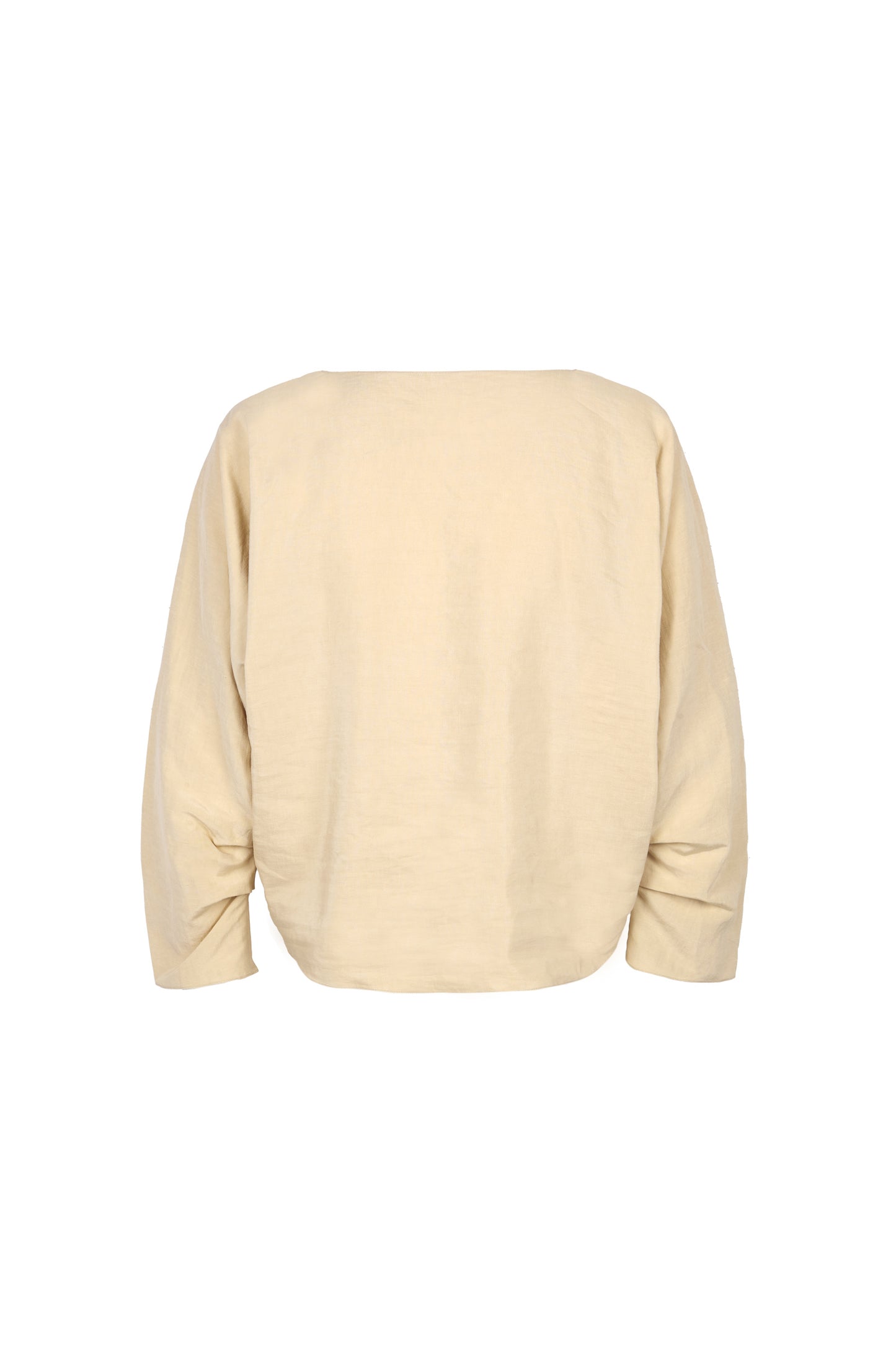 Amelia, loose top in beige linen and silk