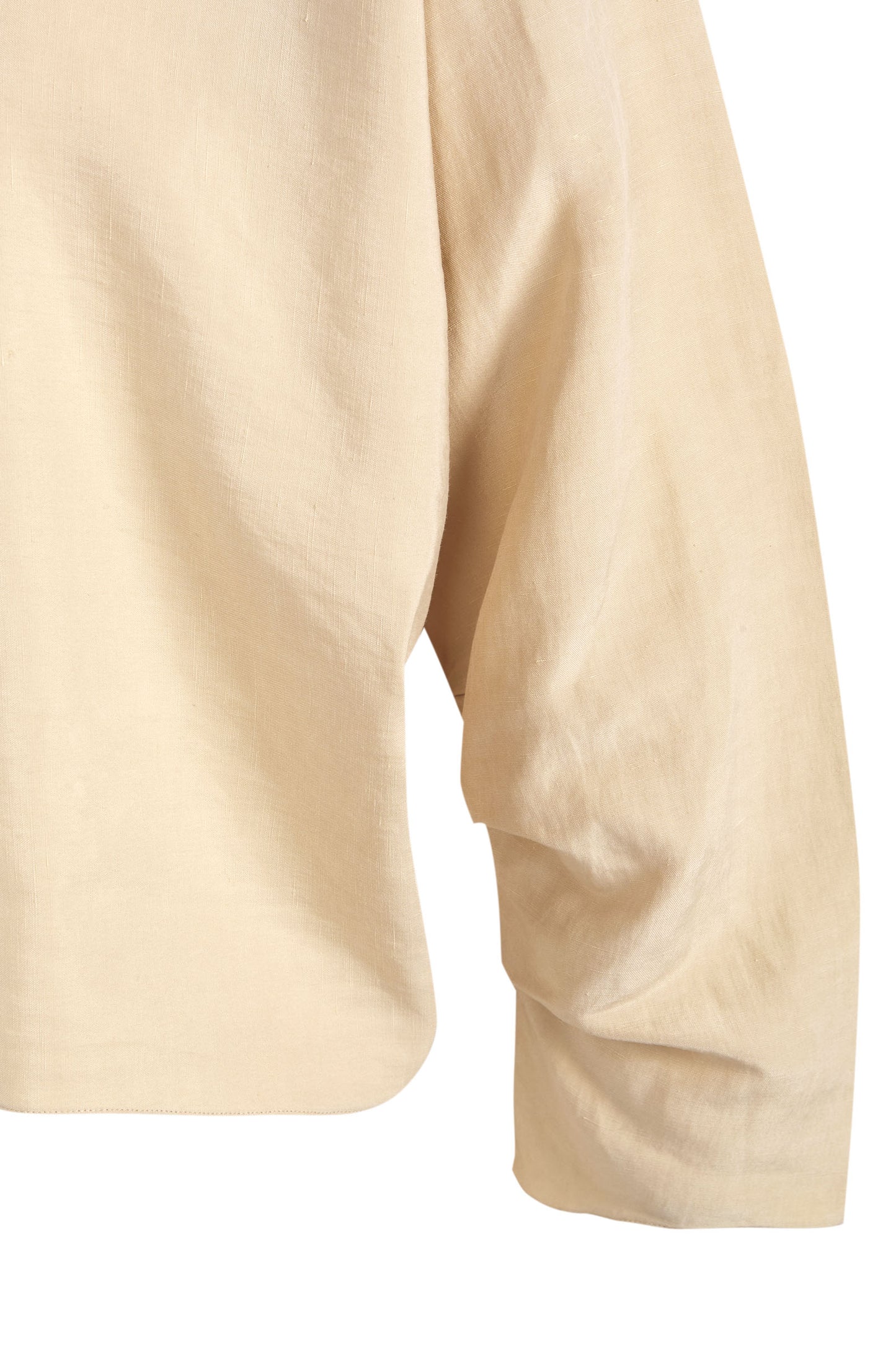 Amelia, loose top in beige linen and silk