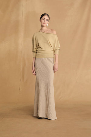 Fania, linen and viscose skirt