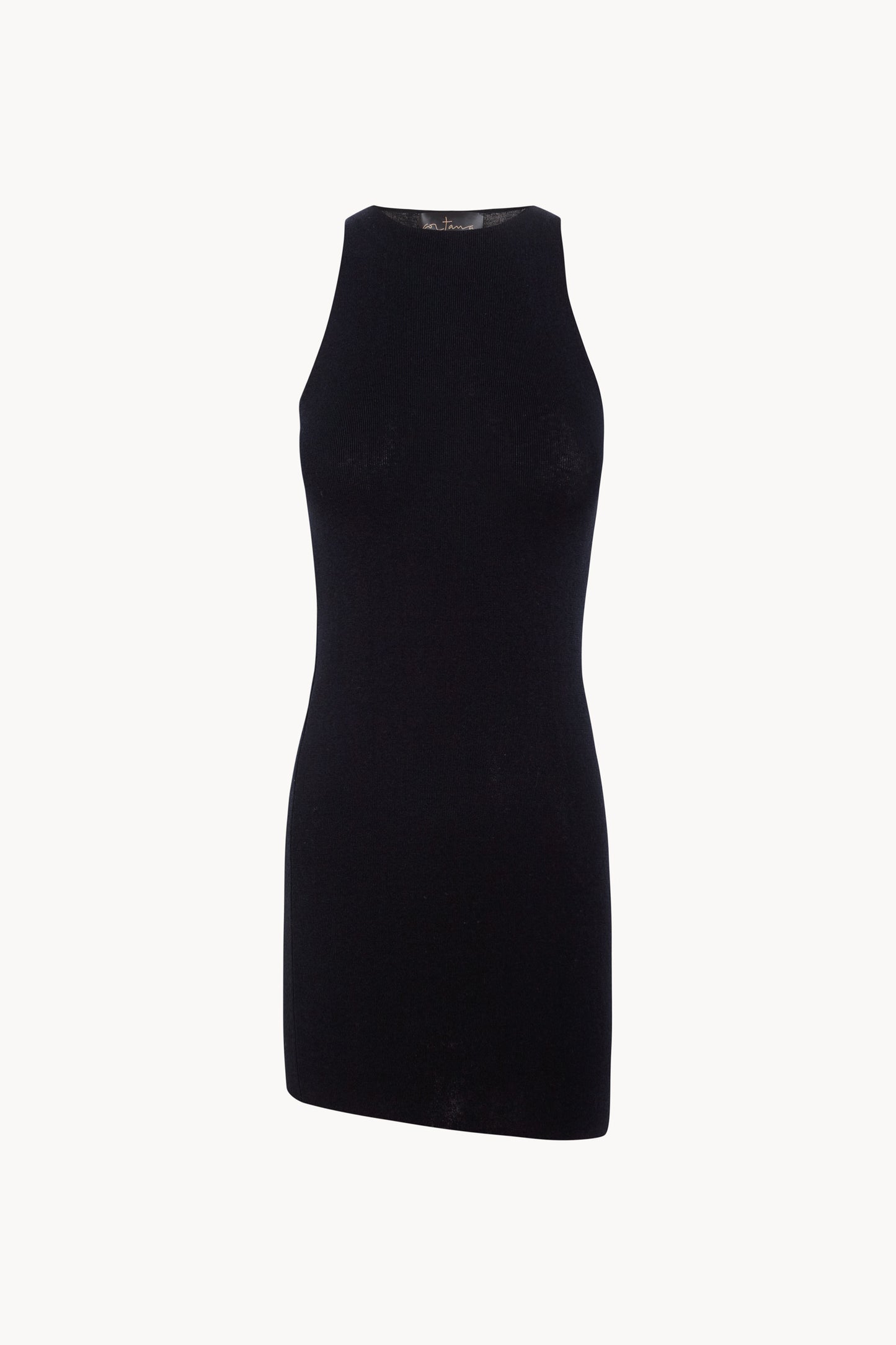 Anele, top de punto de seda y algodon azul marino