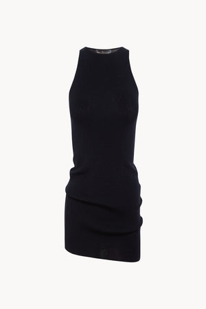 Anele, top de punto de seda y algodon azul marino