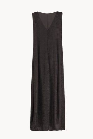 Anhelo, mocha silk balloon maxi dress