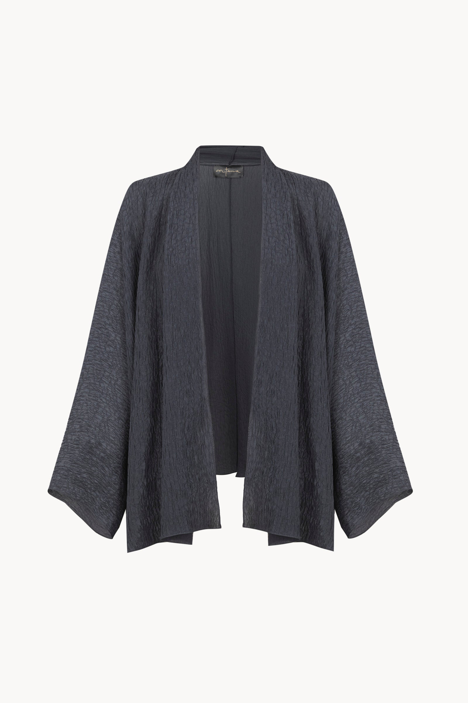 Anhelo, chaqueta de chiffon de seda azul