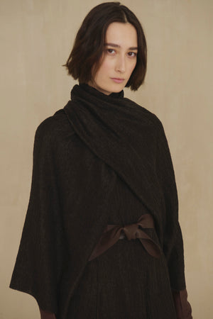 Jin 4, dark brown leather knotted belt
