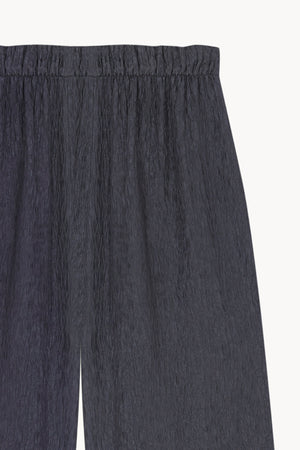 Anhelo, pantalon de chiffon de seda azul