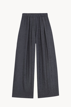 Anhelo, pantalon de chiffon de seda azul