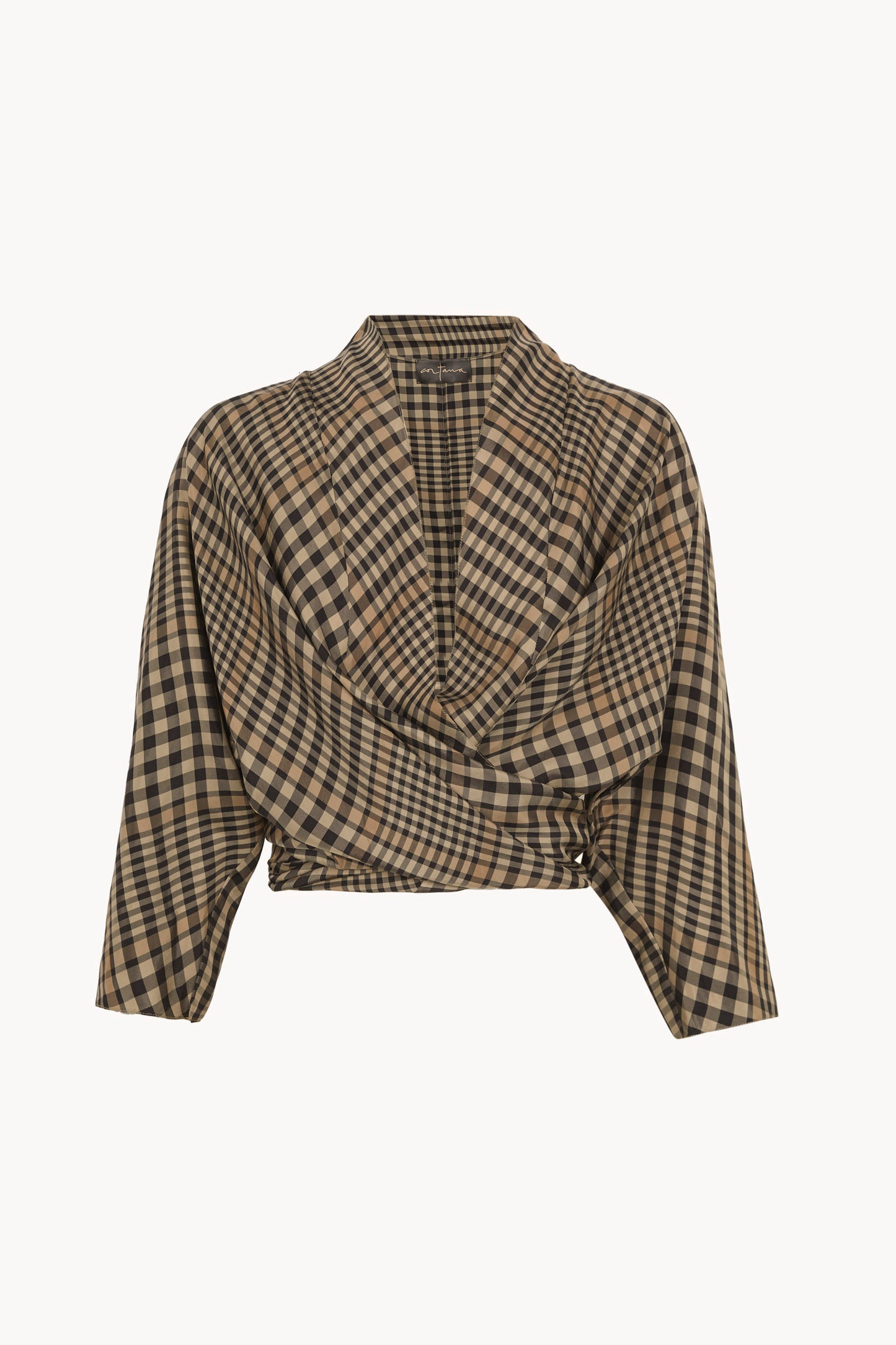 Antes, chaqueta a cuadros de cupro