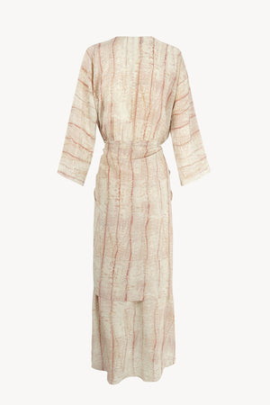 Antibes, vestido de seda irony print